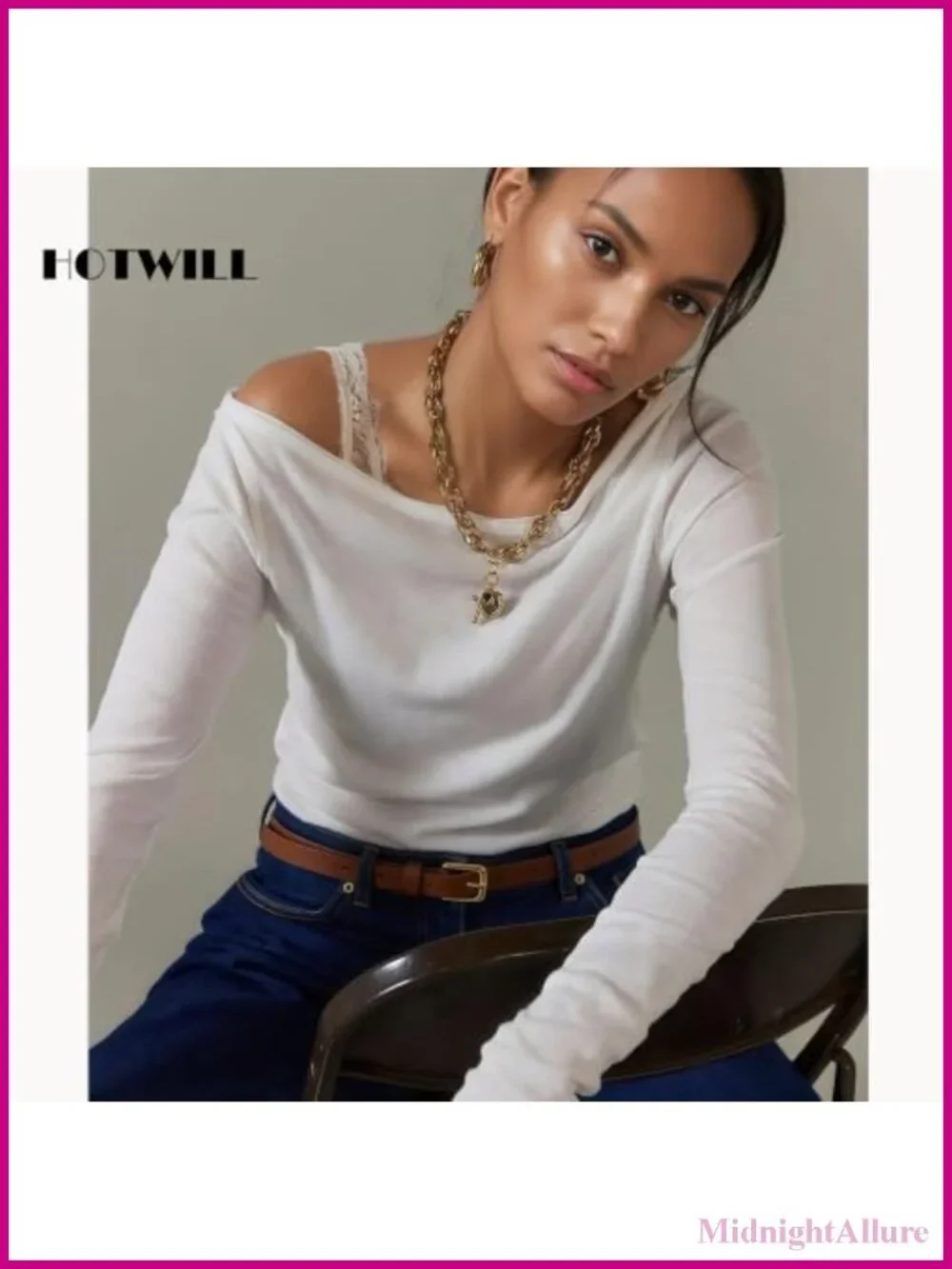 4 Pack Women Skinny Belts PU Leather Thin Waist Belt Jeans Dress